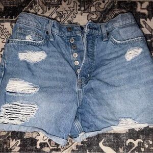 Arizona Jean Company Light Blue Distressed Jean Shorts